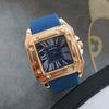 Square Silicone Alloy Women's Leisure Watch With Roman Dial