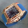 Square Silicone Alloy Women's Leisure Watch With Roman Dial