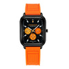 Square Silicone Casual Universal Wrist Watch With Alloy Case Stainless Steel Buckle And Mineral Reinforced Glass Mirror