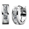 Square Simple Copper Earrings With Geometric Zircon Design For Women