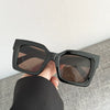 Square Simple Large Frame Women's And Men's Sunglasses With Pc Frame And Ac Lens In Geometric Style