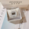Square Sports Electronic Couple's Watch Plastic Case Silicone Strap Rose Gold Clasp