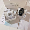 Square Sports Electronic Couple's Watch Plastic Case Silicone Strap Rose Gold Clasp