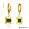Square Stainless Steel Gold Plated Double Layer Accessories Chain Necklace Earrings Bracelet Set For Women