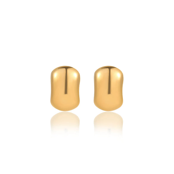Square Stainless Steel 18K Gold Electroplated Women's Fashion Earrings