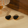 Square Stainless Steel Oildrip Diamondencrusted Women's Geometric Earrings
