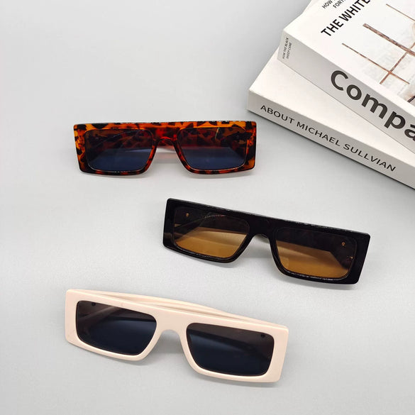 Square Sunglasses Resin Lens Pc Frame Retro Fashion Ins Style For Adults