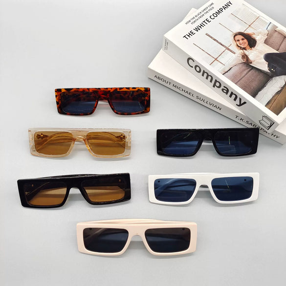 Square Sunglasses Resin Lens Pc Frame Retro Fashion Ins Style For Adults