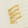 Square Ushape Titanium Steel 18K Gold Plated Ear Buckle For Women