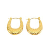 Square Ushape Titanium Steel 18K Gold Plated Ear Buckle For Women
