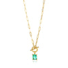Square Zircon Moon Birthstone Stainless Steel Necklace With Snake Bone Chain And 18K Gold Plated Electroplating For Unisex