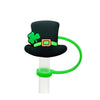 St. Patrick Cute Triangle Cartoon Silica Gel Straw Decorative Cap 10 PCS/Package