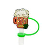St. Patrick Cute Triangle Cartoon Silica Gel Straw Decorative Cap 10 PCS/Package