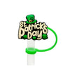 St. Patrick Cute Triangle Cartoon Silica Gel Straw Decorative Cap 10 PCS/Package