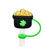 St. Patrick Cute Triangle Cartoon Silica Gel Straw Decorative Cap 10 PCS/Package