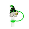 St. Patrick Cute Triangle Cartoon Silica Gel Straw Decorative Cap 10 PCS/Package