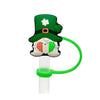 St. Patrick Cute Triangle Cartoon Silica Gel Straw Decorative Cap 10 PCS/Package