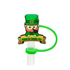St. Patrick Cute Triangle Cartoon Silica Gel Straw Decorative Cap 10 PCS/Package