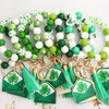 St Patrick's Day Ornaments Clover Pendant Wooden Bead Keychain