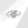 Stackable Celestial Couple Ring Geometric Copper Electroplated Female Ring Set