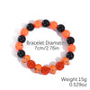 Stackable Halloween Acrylic Beaded Bracelet Set With Letter Pumpkin Ghost Skull Electroplated Unisex Simple Style