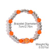 Stackable Halloween Acrylic Beaded Bracelet Set With Letter Pumpkin Ghost Skull Electroplated Unisex Simple Style