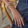 Stackable Nonfading Stainless Steel Cherry With Diamond Openable Bracelet For Women Light Luxury Style Electroplated