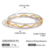 Stackable Stainless Steel Goldplated Bracelets Original Design Hoop Style
