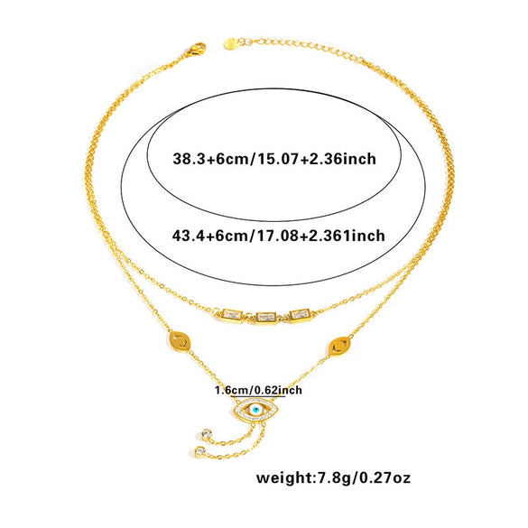 Stacked Clavicle Chain Stainless Steel Titanium Steel Star Shape Electroplating Women's Necklace