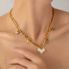 Stacked Clavicle Chain Stainless Steel Titanium Steel Star Shape Electroplating Women's Necklace