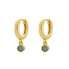 Stacked Ear Buckle Earrings 925 Silver Colorful Zircon Geometric Electroplated For Women
