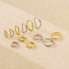 Stacked Ear Buckle S925 Silver Ins Wave Irregular Geometric Women's Earrings With Electroplating