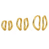 Stacked Ear Buckle S925 Silver Ins Wave Irregular Geometric Women's Earrings With Electroplating