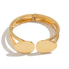 Stacked Irregular Alloy Bracelet With Electroplating Treatment