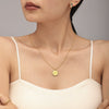 Stacked Letter Doublesided Collarbone Jewelry Set 316L Stainless Steel Diamondencrusted Electroplating For Women