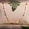 Stacked Millet Beads Colorful Beads With Natural Stone Stainless Steel 18K Female Clavicle Necklace Electroplated