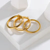Stacked Mitten Rings Titanium Steel Geometric Electroplated Hand Jewelry For Women