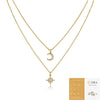 Stacked Necklace 925 Sterling Silver Moissanite Inlay Clavicle Chain Fashion Style