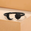 Stacked Open Ring Women's Copper Diamond Retro Design Sun And Moon Style