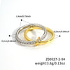 Stacked Plain Ring Copper Inlaid Zirconium Geometric Light Luxury Style Electroplated Women's Couple Hand Jewelry