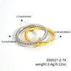 Stacked Plain Ring Copper Inlaid Zirconium Geometric Light Luxury Style Electroplated Women's Couple Hand Jewelry