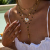 Stacked Retro White Diamond Devil's Eye Pendant Necklace Jewelry For Women