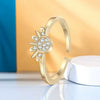 Stacked Ring Copper Light Luxury Geometric Star Pattern Set With Diamonds Women's