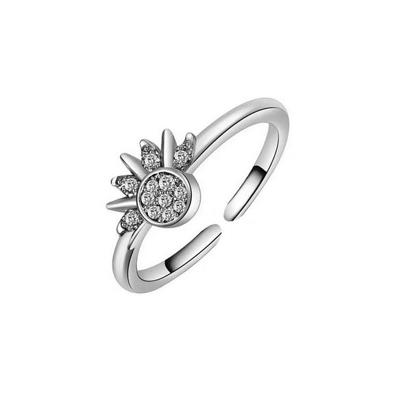 Stacked Ring Copper Light Luxury Geometric Star Pattern Set With Diamonds Women's