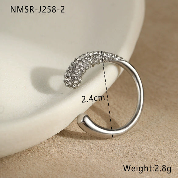 Stacked Ring Stainless Steel Geometric Light Luxury Style Gold Plated Women's