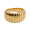 Stacked Ring Titanium Steel Plaid Wave Electroplated