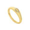 Stacked Small Circle Diamond Geometric Zircon Ring Copper Electroplating Women's