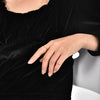 Stacked Small Circle Diamond Geometric Zircon Ring Copper Electroplating Women's