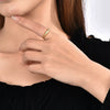 Stacked Small Circle Diamond Geometric Zircon Ring Copper Electroplating Women's