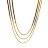Stacked Snake Bone Chain Necklace Stainless Steel Electroplating Unisex Simple Trendy Hip Hop Style
